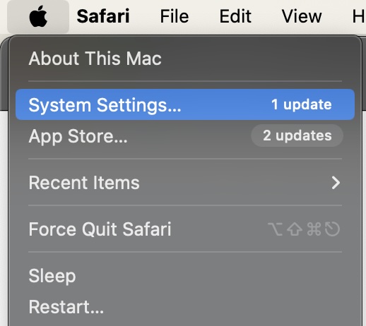 System Settings macOS